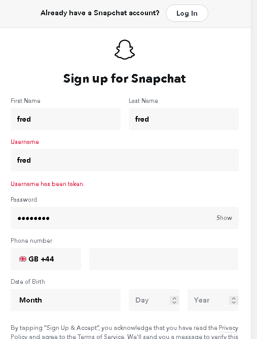 snap chat user lookup