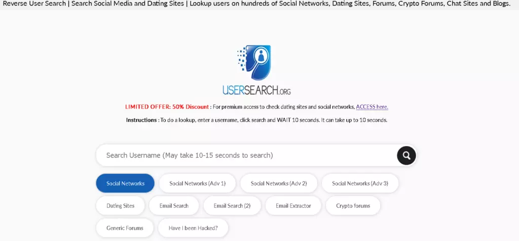Reverse Lookup tools to find someone on social networks, dating sites, and online communities can be a great way of quickly checking if the same user has been using any one of thousands of other social networks online.  It can save hundreds of hours if you really need to find someone online.