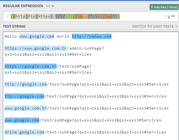 URL website patterns using GREP to find the pattern for various Google pages but for various country extensions.